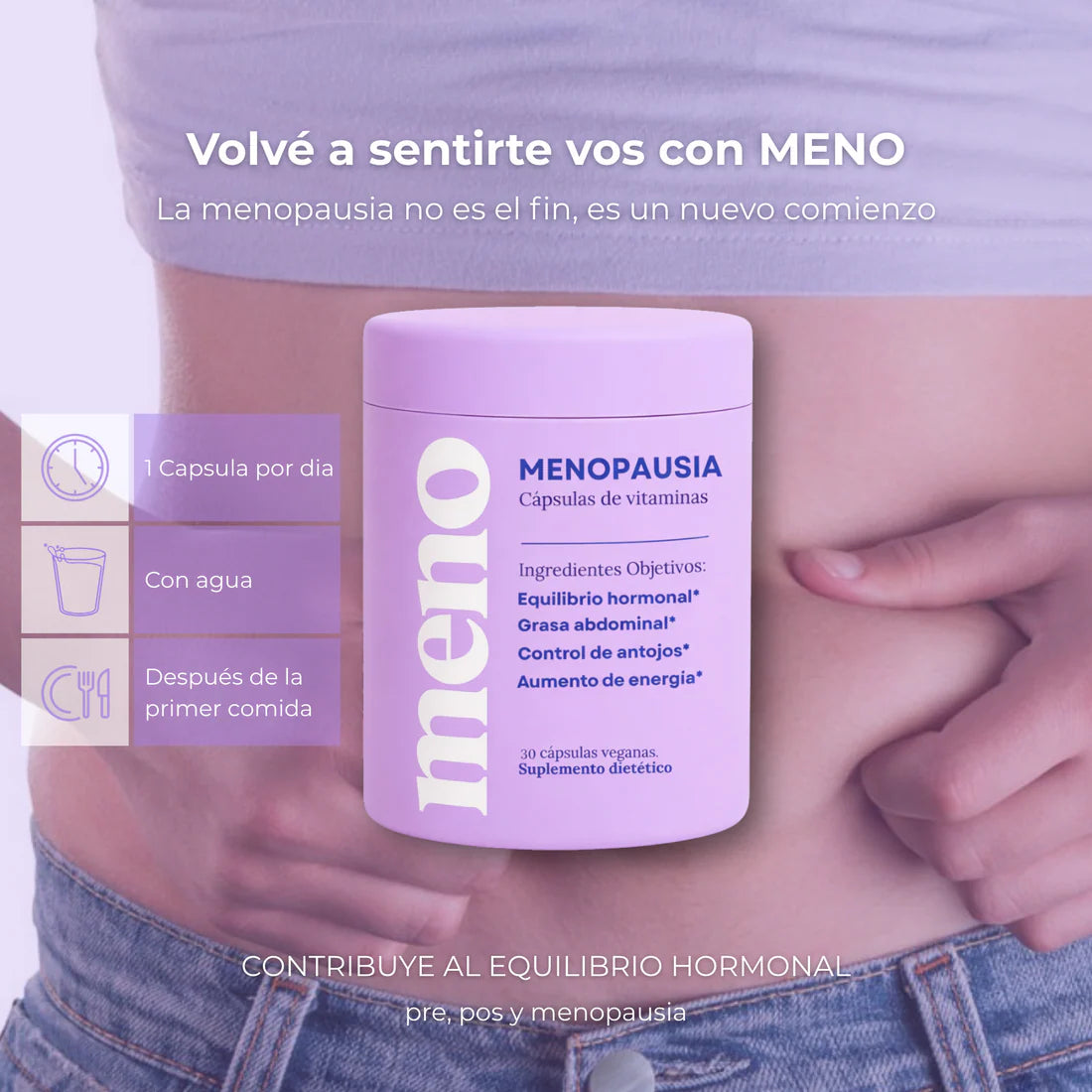 MENO® l Cápsulas Adelgazantes Menopausia | 50% OFF